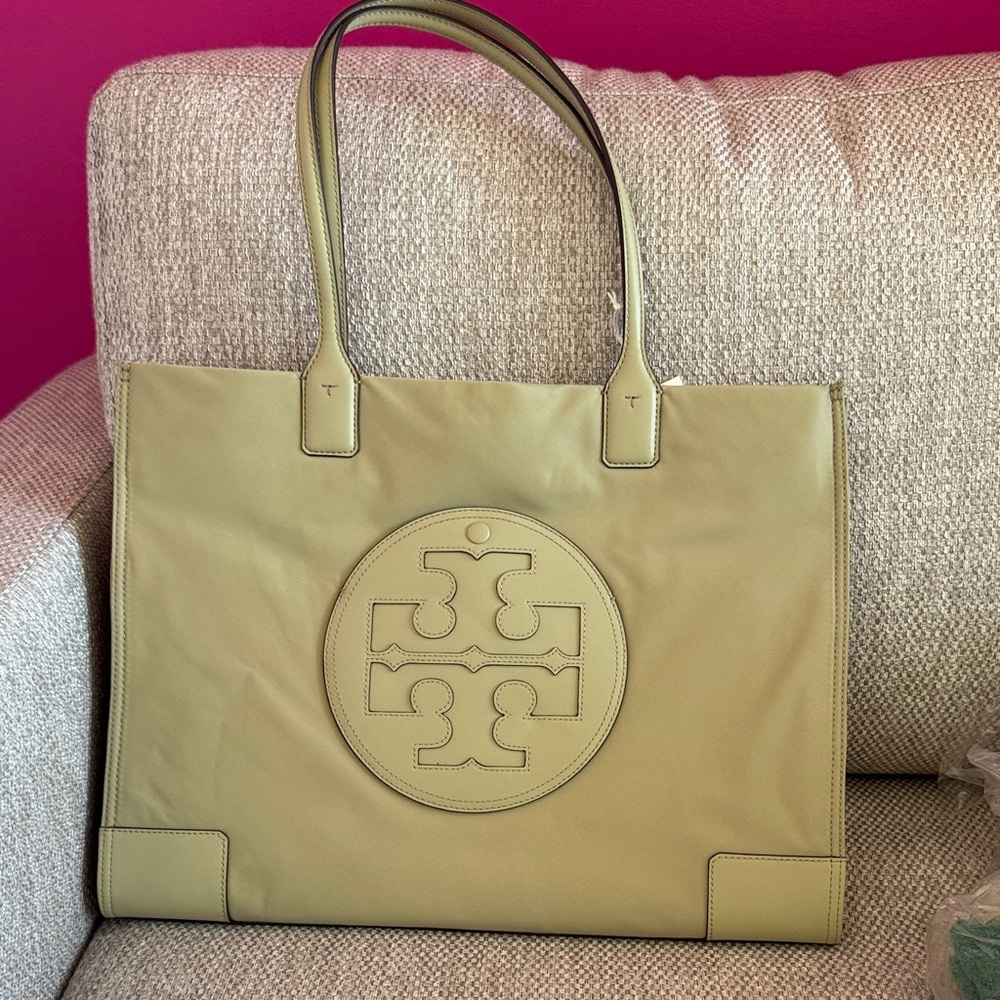 Tory Burch Olive  Ella Tote Bag - Brand New